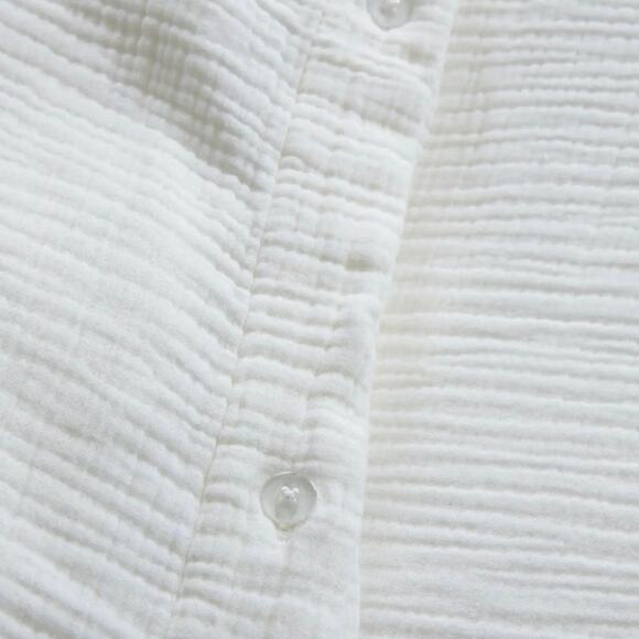 Quince King Organic Airy Gauze Duvet Cover Set Ivory - Picture 3 of 6